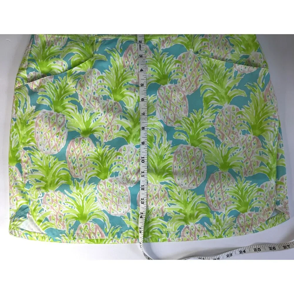 RLX Ralph Lauren Ladies Skort Size Small Lime, Blue and Pink Pineapples